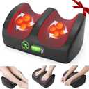 Foot Massager Christmas Gifts for Women,White Elephant Gifts for Adults Cordless Shiatsu Foot and Calf Massager with Heat, Deep Rolling Massage for Plantar Fasciitis Relief Electric Massage Tool