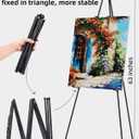 Nicpro Black Easel Stand for Sign, 8 Pack 63" Metal Portable Adjustable Collapsible Easels for Display, Painting, Poster, Wedding Sign with Carry Bag