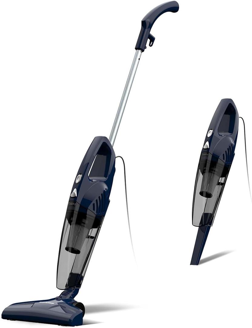 Corded Stick Vacuum Cleaner, 3-in-1 Detachable to Handheld with 180Left-Right Steering, 14KPA Powerful Suction for Pet Hair on Hard Floors, HEPA Filter, Lightweight with 16.4ft Long Cord