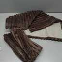 hyha Couch Covers for Dogs Washable, Non Slip Plush Dog Sofa Protectors, Fuzzy Pet Couch Covers for 3 Cushion Sofa Pet Friendly (Brown, 27.6" x 27.6")