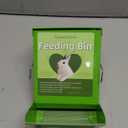 Metal Small Animal Feeder with Lid, Heavy Duty, Large Capacity Food Dispenser, Great for Rabbits, Guinea Pigs, Chinchillas and Other Small Animals. (4.6 inch, Green)