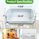 2PCS Refrigerator Door Shelf Bin Replace WP2204812 2204812 AP6006531 2195395 WRT311FZBM00 2200678 Compatible with Whirlpool Kenmore Models, Refrigerator Door Shelf Parts