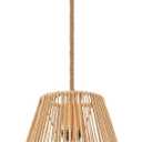 Woven Pendant Lights Hanging Lamp with 12" Hand Rattan Basket Shade Antique Brass Brush Paint Finish for Kitchen Island Farmhouse Dining Room Bar Bedroom Foyer Hallway