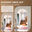 2 Pcs Wooden Doorway Arch Kit for Drywall, DIY Rounded & Half Circle Door Frame Kit, Easy Home Renovation Interior Archway Decor for Living Room & Entryway
