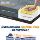 CYMULA Memory Foam Camping Mattress Pad, CertiPUR-US Sleeping Mat, Portable Roll Up Mattress for Adults, Camping Bed Pads for Sleepover, Car Bed with Travel Bag
