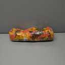 Ivydale 2 PCS Artificial Fall Hanging Flowers Fake Petunias Outdoor, Silk Faux Morning Glory Flowers with Eucalyptus,UV Resistant Realistic Mums Plants for Home Garden Decor (Fall Orange+Yellow)