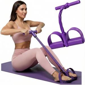 Resistance Bands with Handles, 6 Tube Pedal Exercise Bands for Home Workout, Adjustable Resistance Bands for Arms Legs & Core Training
