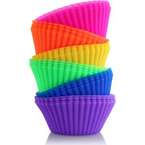 New Star Foodservice 44270 Reusable Silicone Baking Cups and Cupcake Liners, Set of 24
