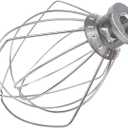 K45WW Wire Whip for KitchenAid Tilt-Head Mixer,6-Wire Whisk Attachment Replacement for 4.5QT/5QT Models K45SS KSM110 KSM75 KSM90 KSM100, Aluminum Head with Stainless Steel Wires, Hand Wash Only