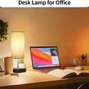 Cordless Table Lamp, Rechargeable Lamp Touch Control Dimmable, Battery Operated Small Bedside Table Lamps for Night Stand, Desk Lamp with Linen Fabric Shade for Bedroom,Home,Office,Dorm(White) (12 Inch)