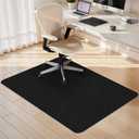 Sycoodeal Office Chair Mat for Hardwood Floor,Slip Resistant Floor Mat for Office,Heavy Duty Floor Protector Computer Gaming Chair for Rolling Chairs,Black(36"x48")