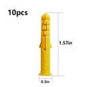 Wensilon (274 pcs) Plastic Drywall Wall Anchors Kit with Screws Concrete Screw kit Wall Anchor Set Suitable for Brick and Cement Walls