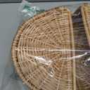 Willinglong 2 Pcs Flower Girl Baskets Half Moon Wicker Rattan Basket with Handle Willow Wedding Baskets for Wedding Picnic Home Decorations Garden Storage (Light Color)