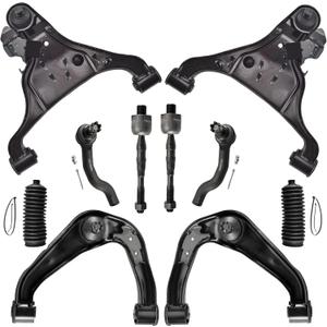 ASTARPRO 10pcs Front Upper Control Arm and Front Lower Control Arm and Sway Bar and Tie Rod End Inner and Outer Compatible with 2005-2018 Nissan Frontier Pathfinder Nissan Xterra