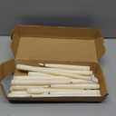 Rossesay 24 Pcs Flameless LED Taper Candles Battery Operated Candles 8.58'', 9.69'', 10.98'', 12.91'', 12.8'' Flameless Candlesticks Flickering for Halloween Christmas Church Wedding(Ivory)