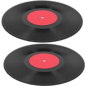 Cabilock Vintage Fake Vinyl Record 11.73 Inch Retro Wall Decor for Home Bar Cafe Music Party Supplies Artistic Vinyl Record Wall Sign