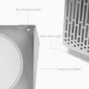 6 Inch Dryer Exhaust Vent Cover with Rubber Gasket - White Galvanized Steel Dryer Vent, Robust and Weatherproof Outside Dryer Vent Air Exhaust Box, Duct/Surface Mounting Dryer Wall Vent