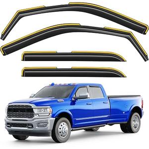 in-Channel Window Rain Guards Fit for Truck Dodge RAM 2500 3500 2019-2026 Crew Cab Extra Durable Window Visors Window Deflectors Vent Visors Vent Shades Car Accessories-4 pcs 2-Q07