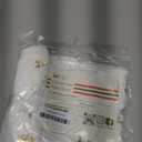 Mr. Pen- Christmas Tree Skirt 24 inches, White Faux Fur Christmas Tree Skirts with Gold Snowflakes, White Tree Skirt