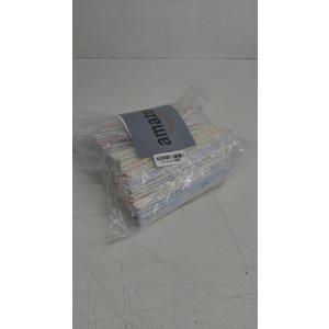 [500 Pack] Striped Flexible Plastic Drinking Straws Disposable Straw 8'' inches Tall Assorted Colors