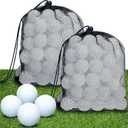 Yunsailing 200 Pcs Plastic Practice Golf Balls Limited Flight Training Golf Balls with 2 Mesh Bags for Indoor Outdoor Backyard Driving Range(White)
