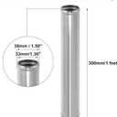 X AUTOHAUX OD 1.5" 38mm Length 12" 300mm Aluminum Alloy Tube Intercooler Pipe Straight Air Intake Tube Silver Tone for Car