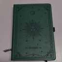 EMSHOI Dotted Journal Notebook, 320 Pages, A5 Small 5.75"x8.38", PU Leather Hardcover, 100 GSM Thick Paper, 5mm Dot Grid Notebook for Journaling, Planning, Drawing, Writing, Dark Green