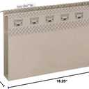 Smead TUFF Extra Capacity Box Bottom Hanging Folder, 1/3-Cut Easy Slide Tab, Steel Gray, 18 per Box (2" Expansion, Legal)