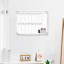 Lincia 24" x 18" Horizontal 2 Weekly Dry Erase Calendar for Wall Undated Horizontal Dry Erase Wall Calendar Planner Aluminum Frame Whiteboard for Home Office Projects Fridge