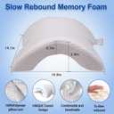 Sleeping Cuddle Pillow for Couple, Memory Foam Arched U-Shaped Arm Hole Pillow, Providing Comfort and Support in Travel Rest Office and Bed