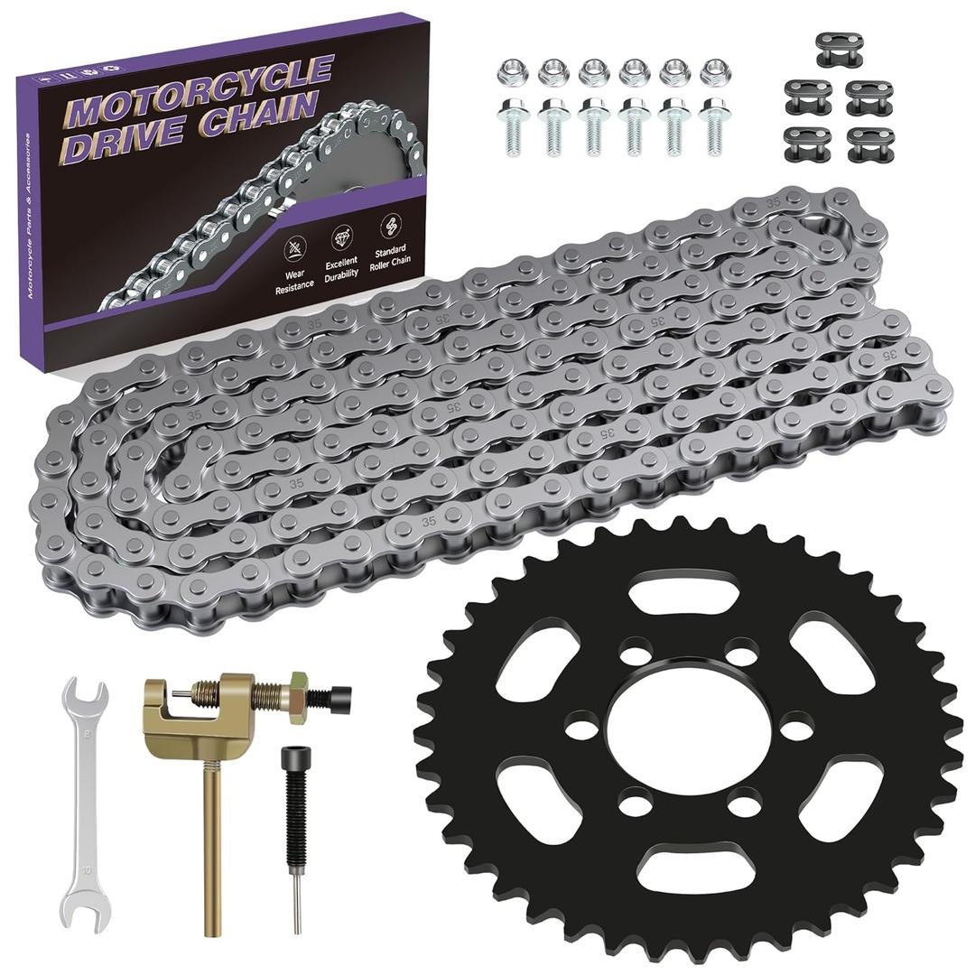 CILOYU 35 Chain Mini Bike Rear Sprocket 40T Compatible with Coleman CT100U CC100X Baja DB30 Predator 79cc 97cc 100cc Motovox MBX10 MBX11 Mega Moto MM-B80 105cc Powersports Parts