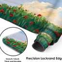 Galdas Gaming Mouse Pad XXL XL Large Long Extended Big Mousepad Non-Slip Rubber Keyboard Mouse Pad with Stitched Edges for Laptop Home Office (31.5x11.8x0.08 Inch)  (Cure Red Flower)