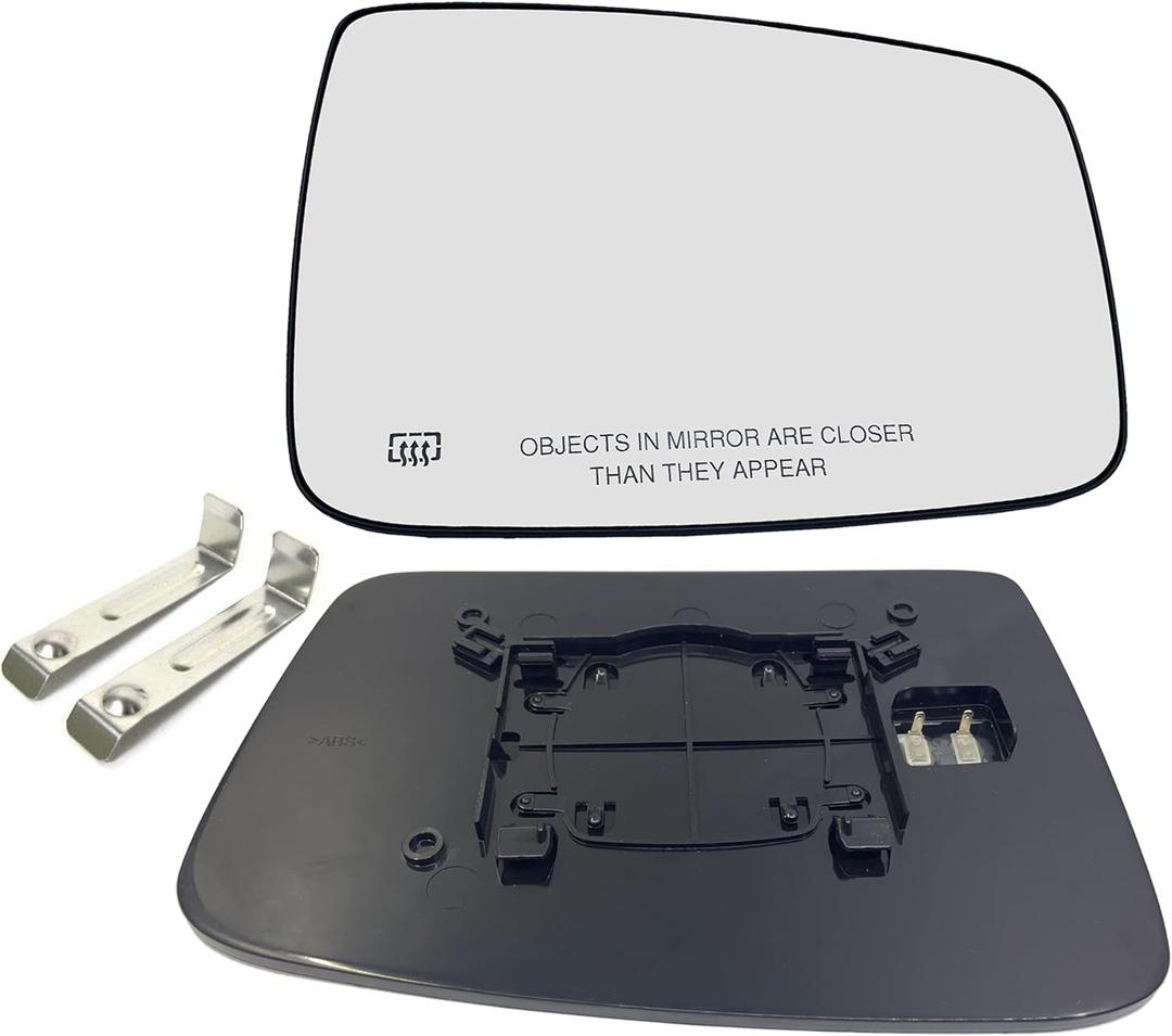 Passenger Right Side Heated Mirror Glass Compatible with 2009-2018 Dodge Ram 1500 2500 Ram Side Heated Mirror Glass Convex 68050298AA, 68079362AA