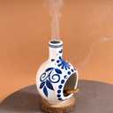 MOUGIGI Handmade Ceramic Palo Santo Holder Burner - Mini Chimenea Incense Dish for Palo Santo and Sticks - Sage Holder for Meditation Decor