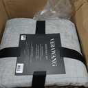 Vera Wang - Queen Quilt Set, Super Soft Bedding Set with Matching Shams, Modern Room Essentials (Chenille Box Solid Silver Grey, Queen)