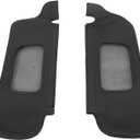 2Pcs Sun Visor Protector Cover PU Leather Sun Visor Cover Trim Replacement Cover for 1994-2004 (Black)