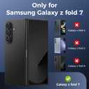 Ruky for Z-Fold 7 Case, [Compatible with MagSafe] with Built-in Screen Protector & Hinge Protection, Protective Translucent Hard Magnetic Magnet Phone Case for Samsung Galaxy Z Fold 7, Black