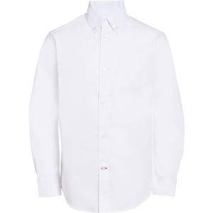 Tommy Hilfiger Boy's Oxford Long Sleeve Dress Shirt, Collared Button-down With Chest Pocket, Regular Fit (20 Husky, White)