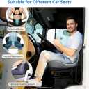 Ergonomic L-Shaped Memory Foam Seat Cushion with Lumbar Support, Designed to Help Relieve Tailbone, Coccyx & Lower Back Pain for Office,Truck, Car & Travel (Grey)