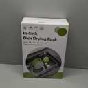 JASIWAY Dish Drying Rack in Sink, Expandable Stainless Steel Dish Drainers for Kitchen Counter, Dish Dryer Rack for Inside Sink, Over The Sink Dish Racks with Utensil Holder, Silver