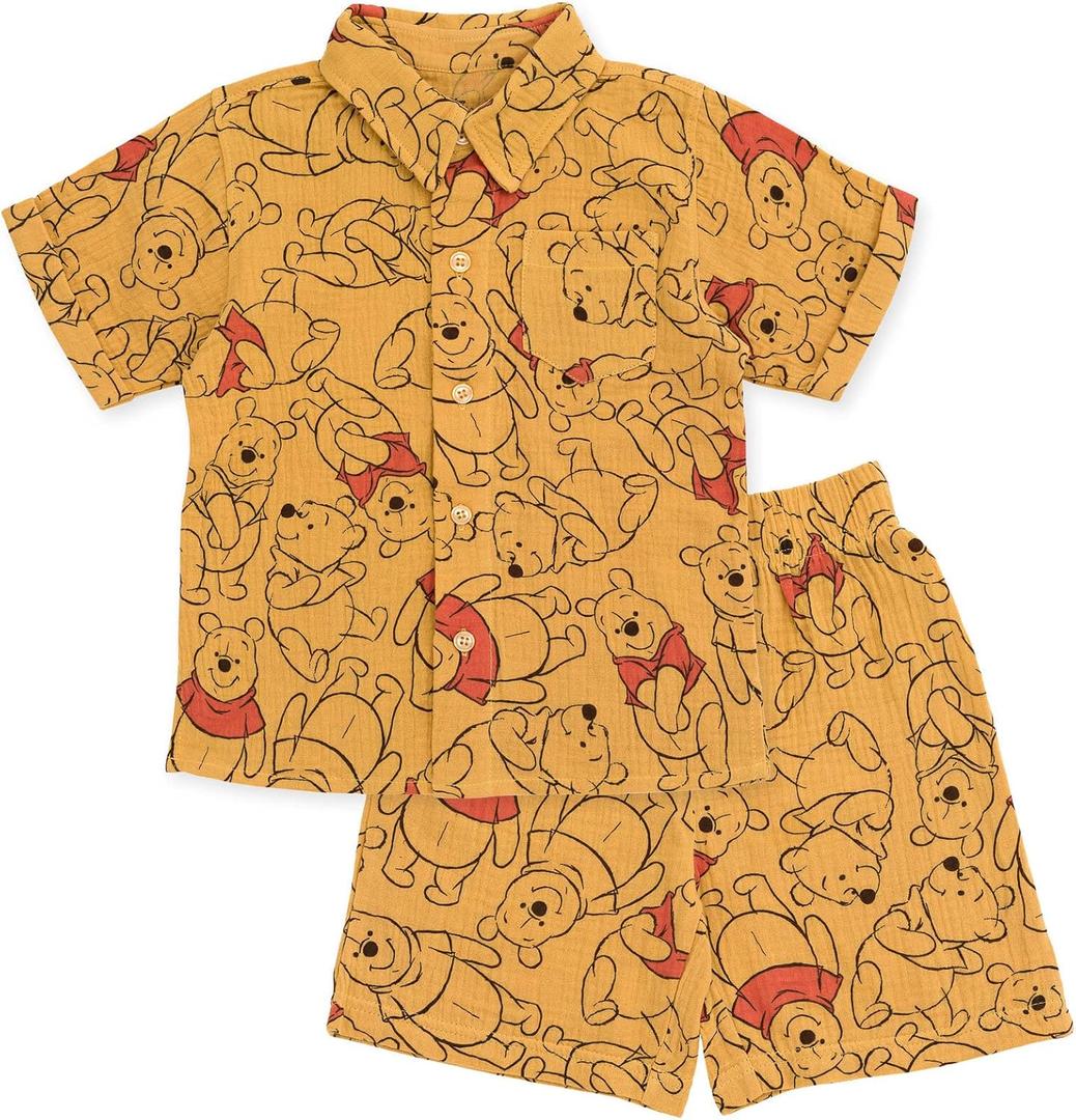 Disney Winnie the Pooh Mickey Mouse Outfit Set Shortall Dress Newborn to Little Kid (3-6 Months)