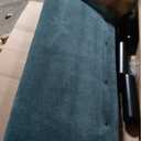 Christopher Knight Home Wally Fabric Upholstered Dining Bench, Long Dining Room Chair, Wooden Entryway Bench, Bedroom End of Bed Bench, Teal Green+Black