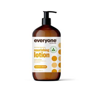 Everyone 2-in-1 Lotion for Hands/Body, 32 ounce (Pack of 1) Coconut and Lemon made with Essential Oils for Men and Women