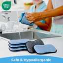 2 x GRANNY SAYS Sponges Kitchen for Washing, Dish Washing Scrubbers, Scrubbing Pad for Cleaning, Scrub Sponges for Kitchen Non - Scratch, Scouring Pad for Pots and Pans, Washable & Microfiber Pad, 6 Pack (Blue)