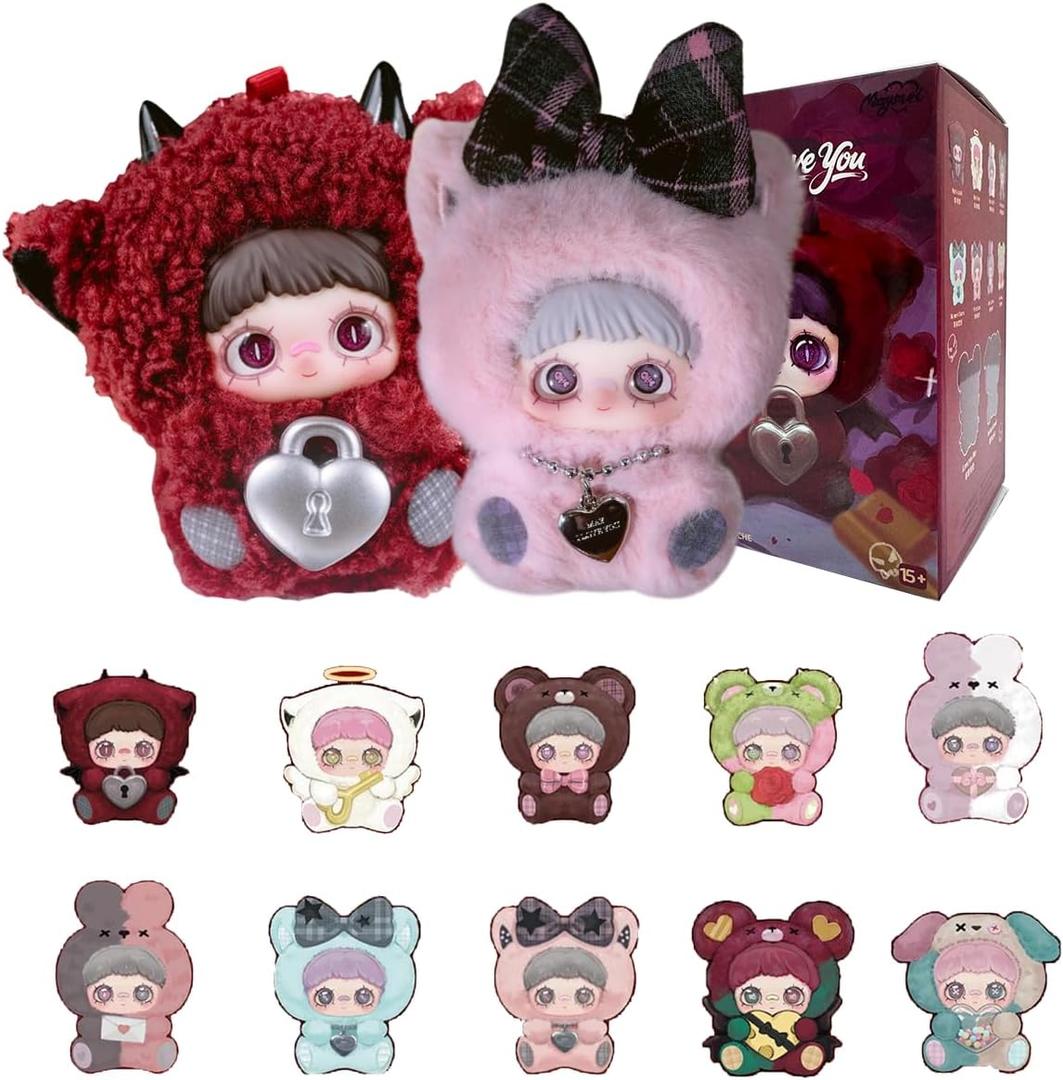 Maymei May I Love You Series Plush Blind Box 1PC(1 of 10 Possible Styles) Cute Figures Collectible Toys Birthday Gifts (1PC Blind Box)