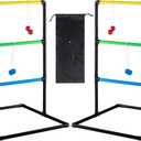 NEWBULIG Ladder Toss Game, Ladderball Golf Set with Tossing Balls, Ladder Ball Games for Outdoor Lawn, Yard & Backyard for Family, Adults & Kids, Complete with 6 Bolas, Score Trackers & Carry Bag