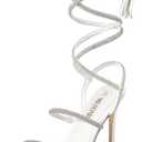 DREAM PAIRS High Heels Stilettos for Women - Strappy Gladiator Sexy Square Toe Open Toe Dressy Pumps Sandals (8.5, White)