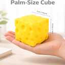 3 x Cheese Squishy Squeeze Toy, Cheese Block Stress Relief Fidget Toy, Novelty Hand Therapy Toy for Anxiety Relief & Office Use, Stocking Stuffer Gift
