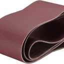 uxcell 5pcs 6" x 89" Sanding Belts 180 Grits Aluminum Oxide Abrasive Belt Sander Paper Sanding Papers for Metal Wood Grinding Polishing, Reddish Brown