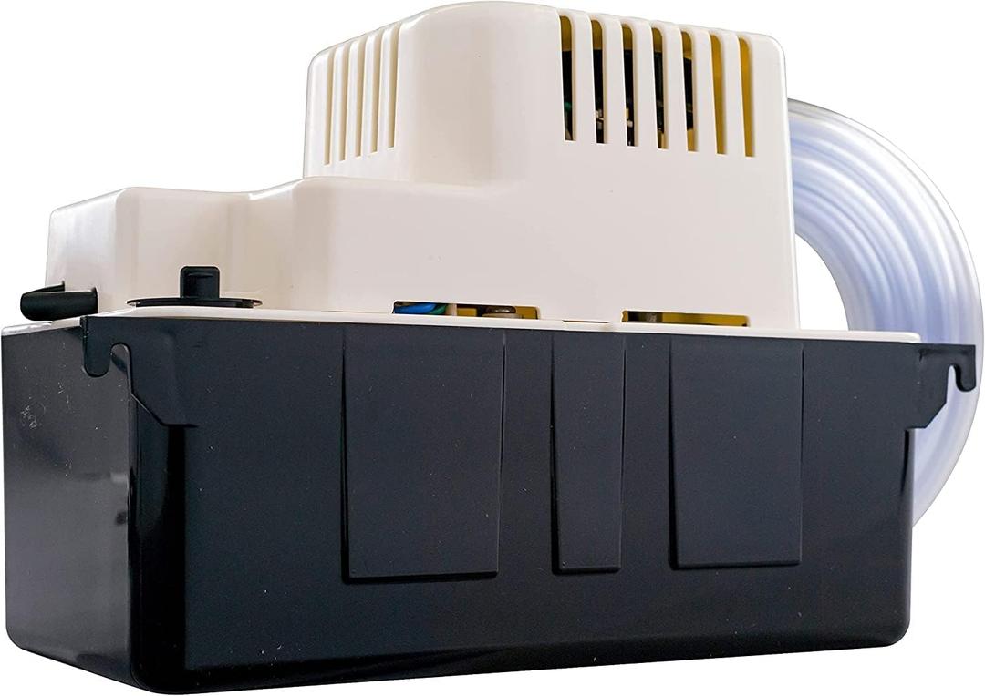 Little Giant VCMA-20ULST 115 Volt, 80 GPH, 1/30 HP Automatic Condensate Removal Pump for HVAC/Refrigeration Systems/Dehumidifiers with Overflow Detection Switch and 20-Foot Tubing, White/Black, 554435